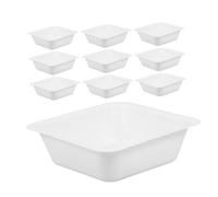 HOLIDYOYO 10pcs Square Weighing Trays for Laboratory Use Small Reusable Plastic Weigh Boats with Stable Flat Surface for Accurate Sample Measurement Multipurpose Chemistry and Medical