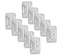 HOLIDYOYO 10pcs Stainless Steel Erasing Shield with Clear Graduations for Precise Drafting and Drawing Mechanical Drawing Tools for Artists Architects Designers