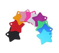 HOLIDYOYO 10pcs Star Shaped Pet Id Tags Lost Dog Collar Charms with Bright Colors Creative Hanging Identity Pendants for Cats and Dogs Practical and Safe Pet Supplies