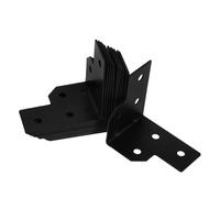HOLIDYOYO 12pcs Black Metal Corner Protectors with Aviation Grade Plating Edge Guards for Wooden Boxes and Furniture Shaped Design for Enhanced Aesthetics and Impact Protection