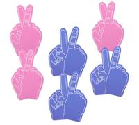 HOLIDYOYO 12pcs Foam Finger Covers EVA Cheerleading Props Soft Sports Fan Hand Gloves for Basketball Football Baseball Tennis Games Party Favors Blue