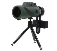 HOLIDYOYO 12x50 Monocular Telescope with Stand for Adults, Portable Birdwatching and Hiking Scope, Green Compact Outdoor Spotting Scope with Smartphone Holder and Adjustable Tripod