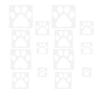 HOLIDYOYO 14Pcs Dog Paw Shape Plastic Stencils Reusable Hollow Drawing Templates for Spray Painting Wall Art Crafting Scrapbook Tools
