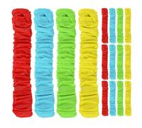 HOLIDYOYO 16pcs Colorful Elastic Three Legged Race Bands for Outdoor Team Building and Field Day Relay Games Soft Comfortable Tie Ropes for Adults Portable Party Supplies for Carnival and