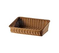 HOLIDYOYO 1pc Hand-Woven Storage Basket for Fruits Bread and Vegetables Rustic Light Brown Decor for Weddings Banquets and Everyday Use