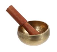 HOLIDYOYO 1set Copper Singing Bowl Wooden Mallet for Meditation and Yoga Tibetan Sound Bowl for Deep Relaxation Mindfulness and Stress Relief