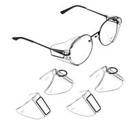 HOLIDYOYO 2 Pairs Safety Glasses Side Shields Eyeglass Protector High Transparency Tough Side Protection Covers Compatible with Protective Glasses and Sunglasses Comfortable Fit