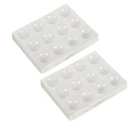 HOLIDYOYO 2 pcs Ceramic Spot Plates for Chemical Testing Porcelain Reaction Board for Scientific Experiments Compact and High-grade Material
