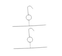 HOLIDYOYO 2 Pcs Stainless Steel Char Siu Rings Meat Hooks 40cm Bacon Hangers for Bbq Cooking Grill Hanging