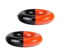 HOLIDYOYO 2 Pcs Weighted Golf Club Swing Rings for Training Aid Warm Up Muscle Strengthener Steel and Rubber Lightweight Golf Accessories for Improving Flexibility and Swing Control