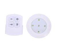 HOLIDYOYO 2 Pcs Wireless LED Puck Lights Battery Operated Touch Sensitive Stick Lights for Wardrobe Cabinet Kitchen Under Counter Lighting White