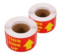 HOLIDYOYO 2 Rolls Fragile Shipping Warning Stickers This Side up Packing Labels 3 X 1.8 Inch Adhesive Moving and Packaging Supplies 300 Stickers Per Roll for Small Business