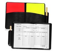HOLIDYOYO 2 Set Bright Red and Yellow Standard Referee Cards with PVC Cover Multi-sport Official and Training Referee Tools Kit for Football Basketball Volleyball and Badminton