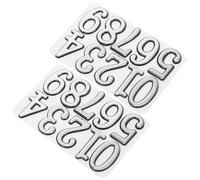 HOLIDYOYO 2 Sets Adhesive House Number: Silver Mailbox Numbers - 0-9 Outside Door Address Stickers - Self-adhesive Stick On For House Apartment Trash Can