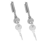 HOLIDYOYO 2 Sets Heavy Duty Freezer Cylinder Door Lock with Seal Cold Resistant Refrigerator Lock for Glass Display Cabinets with Keys for Secure Retail Freezer Access