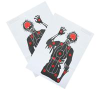 HOLIDYOYO 2 Sheets Head Chest Ring Target Paper 17.7x12.6 Inches | Paper Construction, Reusable Sheets, Highly Visible Markings, Indoors Archery Sports