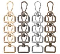 HOLIDYOYO 20 Pcs Swivel Snaps Hook Lobster Claw Clasps Snap Hooks Alloy Metal with Quick Connect and Disconnect Lightweight Unique Design Fine Workmanship Simple and Compact Size for Purse