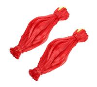HOLIDYOYO 200Pcs Watermelon Nets Drawstring Mesh Bags Red Nylon Fruit Storage Protection for Garden Home Kitchen Reusable Woven Pouch for Growing Melons and Produce