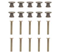 HOLIDYOYO 20pcs Mini Mushroom Knobs Cabinet Hardware Alloy Box Pull Handles with Screws for Jewelry Box Drawer Cupboard in Antique Bronze