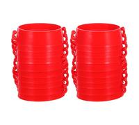 HOLIDYOYO 20Pcs Red Plastic Road Cone Chain Connectors with Hooks Parking Barrier and Traffic Cone Link Rings Sturdy Plastic Construction Collars for Driveway Car Park and Road Safety