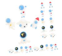 HOLIDYOYO 20Pcs Space Series Mini Resin Ornaments Lightweight Headwear Accessories for Phone Case DIY Crafting High-grade Material Mixed Style Astronaut and Rocket Decorations