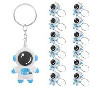 HOLIDYOYO 24pcs Blue Astronaut Keychains - Cartoon Astronaut Keychain Party Return Favors - Spaceman Backpack Pendant Charm for Easter Basket Filler Travel Souvenir