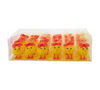 HOLIDYOYO 24Pcs Mini Easter Chicks with Polka Dot Bows, Plush Small Stuffed Chicken for Spring ’S Party Decor and Easter Craft Decorations