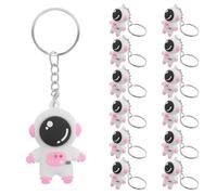 HOLIDYOYO 24pcs Pink Astronaut Keychains - Cartoon Astronaut Keychain Party Return Favors - Spaceman Backpack Pendant Charm for Easter Basket Filler Travel Souvenir