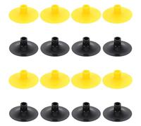 HOLIDYOYO 24pcs Rubber Suction Cup Arrowheads Replacement Tips for Safe Archery Black Yellow Soft Arrow Tips for Outdoor Shooting Practice and Interactive Game Entertainment