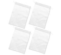 HOLIDYOYO 25pcs White Mesh Organza Drawstring Bags for Wedding Party Favors Candy Jewelry Packaging Decorative Favor Bags for Christmas Holiday Treats Multipurpose Elegant Mesh