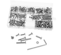 HOLIDYOYO 260pcs Countersunk Head Socket Cap Bolt and Nut Assortment Kit Carbon Steel Screw and Nut for Machine Repair Furniture Assembly and Precision Made Hardware Collection