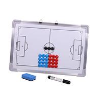 HOLIDYOYO 27 Pcs Aluminum Alloy Football Coaching Board with Hanging Football Whiteboard for Training and Practice Includes Fridge Magnets Eraser and Marker Pen Portable Soccer Strategy