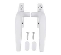 HOLIDYOYO 2pcs Aluminum Alloy Window Handles Set Modern Casement Replacement Pulls for Windows with Secure Fixing Smooth Edges Comfortable Grip White Left Right