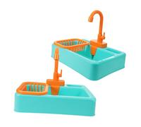 HOLIDYOYO 2pcs Automatic Bird Bath Tub with Faucet Parrot Shower Box for Water Play Engaging Pet Bathing Container for Birds Lightweight and Easy to Store Fun Bath Toy