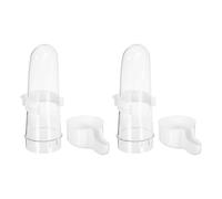 HOLIDYOYO 2pcs Automatic Bird Water Feeder and Dispenser Cage Drinkers for Parrots Pigeons with Antirain Protection Easy-clean Water Fountain Mechanism