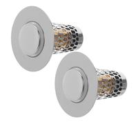 HOLIDYOYO 2pcs Bathroom Sink Drain Filter Sink Drain Hair Filter Catcher Bathroom Hair Strainer Stainless Pop up Stopper Universal Silver