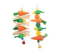 HOLIDYOYO 2pcs Bunny Chewing Toys for Small Pets Hamster Teething Playthings Indoor Rabbit Comforting Toys Safe for Chewing Boredom Relief for Hamsters Rabbits and Chinchillas