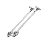 HOLIDYOYO 2pcs Cabinet Support Rod Tension Rod Hinges for Cabinet Doors Drop Down Flap Hinge Door Cupboard for Kitchen Pull Down Silver Zinc Alloy