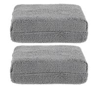 HOLIDYOYO 2pcs Car Wax Polisher Sponge Pads Soft Buffer for Car Dry Towel Use Multipurpose Washing and Cleaning Tool Gray