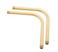 HOLIDYOYO 2pcs Copper Bent Lamp Stems Hollow Threaded Rods Lightweight Pendant Lamp Extension Tubes for DIY Table and Wall Lighting Repair Accessories