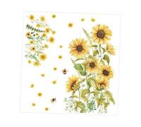 HOLIDYOYO 2Pcs Creative Sunflower Bee Wall Stickers Self-Adhesive PVC Decals for Living Bedroom Bathroom Kitchen Decor Reusable Indoor Wall Art for Home DIY