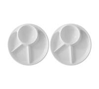 HOLIDYOYO 2pcs Divided Dinner Plates Food Serving Tray Three Compartments for Portion Control for Home and Boys and Girls Meals Easy to Clean and Store