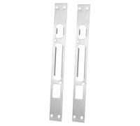 HOLIDYOYO 2pcs Door Security Strike Plates Long Reinforcement Covers Thick Stainless Steel Front Door Lock Plate Kit for Enhanced Protection and Easy Installation