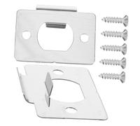 HOLIDYOYO 2pcs Door Strike Plates Deadbolt Installation Kit for Door Frame Durable Lock Fillers Easy to Install Smooth Surface Safe and Convenient