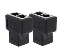 HOLIDYOYO 2pcs Ethernet Splitter Adapter to Port Network Cable Splitter Connector for Home and Office Plastic to Port Ethernet Plug for Sharing Line