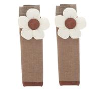 HOLIDYOYO 2pcs Fabric Door Handle Covers Khaki Thermal Protector Wraps for Winter Frostbite Prevention and Summer Heat Safety Soft Handle Gloves for Bedroom Door Safety and Comfort