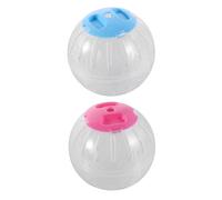 HOLIDYOYO 2pcs Hamster Exercise Wheels Transparent Plastic Running Balls for Small Pets Quiet Low Noise Fitness Balls for Hamsters Chinchillas Cage Rat Exercise