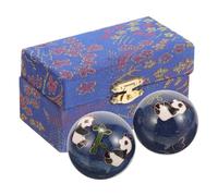 HOLIDYOYO 2pcs Hand Exercise Balls with Enamel Precision Solid Bearing for Muscle Strength and Relaxation Portable Chinese Baoding Massage Tool with Panda Design for Hand Therapy and Stress