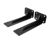 HOLIDYOYO 2pcs Heavy Duty Decorative Shelf Brackets Angled Wall Mounted Supports Black Matte for Floating Shelves Tv Cabinet Holders with Scratch-Resistant Finish