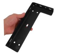 HOLIDYOYO 2pcs Heavy Duty Floating Shelf Bracket Black Industrial Metal Brackets for Tv Wall Mount Shelves Support Right Angle for DIY Shelving